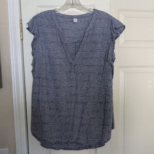 Old Navy Striped Chambray Top